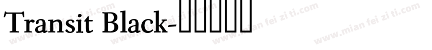 Transit Black字体转换